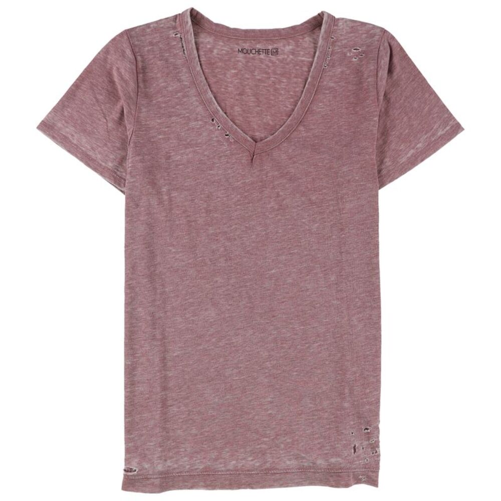 Mouchette Womens Distressed Basic T-Shirt, NWT